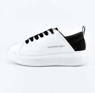 Alexander Smith Wembley | Recycled Polyester Vegan Trainers | White & Black from ACBC in sustainable ethical shoes for women, Women's Sustainable Clothing