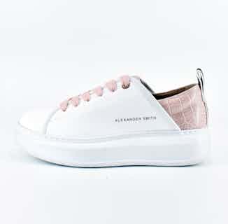 Alexander Smith Wembley | Recycled Polyester Vegan Trainers | White & Rose from ACBC in sustainable ethical shoes for women, Women's Sustainable Clothing
