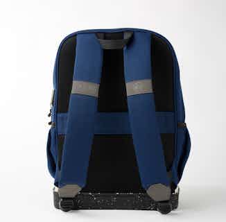 Vegan Nubuck & Cordura Backpack with USB Port | Blue from ACBC in eco-friendly backpacks for men, ethically sourced bags