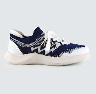 The Fly | Limited Edition Recycled Plastic Knit Trainer | Blue & White from ACBC