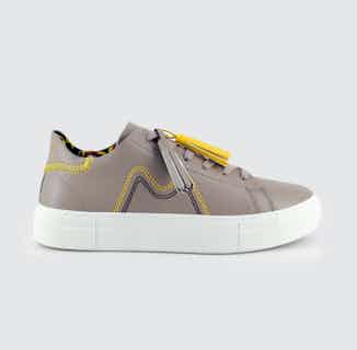 Renew Alchimista | GOTS Recycled Sneaker with Embroidered Logo | Tan & White from ACBC