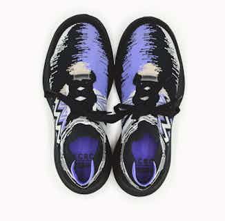 The Fly | Limited Edition Recycled Plastic Knit Trainer | Black & Purple from ACBC