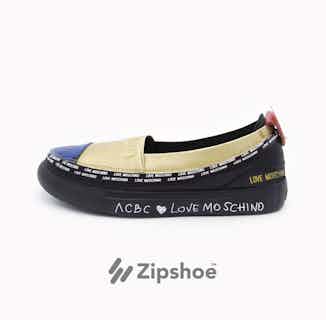 LoveMoschino | Vegan Leather Espadrilles  | Gold from ACBC in sustainable women's trainers, sustainable ethical shoes for women