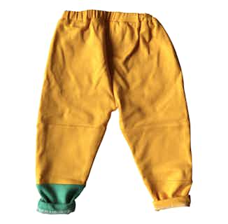 Creator | GOTS Certified Organic Cotton Kid's Playpants | Yellow Sunflower from Nudnik in organic bottoms for babies, sustainable baby & toddler clothing