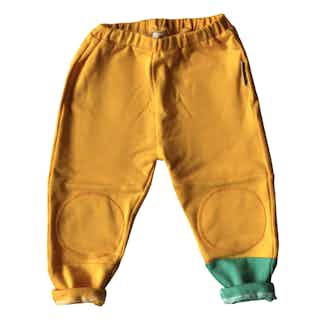 Creator | GOTS Certified Organic Cotton Kid's Playpants | Yellow Sunflower from Nudnik in sustainable baby & toddler clothing, Sustainable Children's Clothing