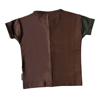 Disruptor | GOTS Certified Organic Cotton Kid's Tee | Brown Scout from Nudnik in organic baby tops, sustainable baby & toddler clothing