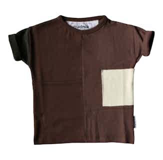Disruptor | GOTS Certified Organic Cotton Kid's Tee | Brown Scout from Nudnik in sustainable baby & toddler clothing, Sustainable Children's Clothing