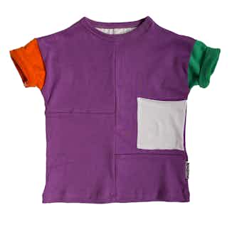 Disruptor | GOTS Certified Organic Cotton Kid's Tee | Purple, Green, Red Swingset from Nudnik in sustainable baby & toddler clothing, Sustainable Children's Clothing