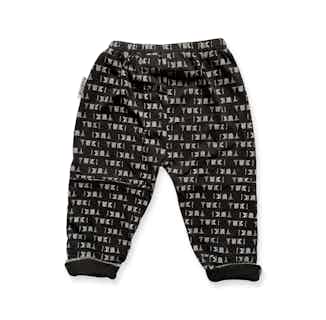 Creator | GOTS Certified Organic Cotton Kid's Playpants | Black Yuki from Nudnik in sustainable baby & toddler clothing, Sustainable Children's Clothing
