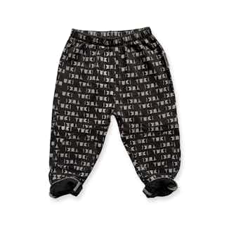 Creator | GOTS Certified Organic Cotton Kid's Playpants | Black Yuki from Nudnik in sustainable girls clothing, Sustainable Children's Clothing