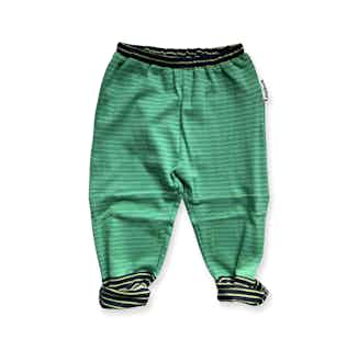 Creator | GOTS Certified Organic Cotton Kid's Playpants | Green Mowed Lawn from Nudnik in sustainable girls clothing, Sustainable Children's Clothing