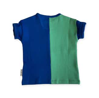 Disruptor | GOTS Certified Organic Cotton Kid's Tee | Green & Blue Pluto from Nudnik in sustainable baby & toddler clothing, Sustainable Children's Clothing