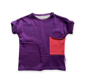 Disruptor | GOTS Certified Organic Cotton Kid's Tee | Purple Dance Party from Nudnik in organic baby tops, sustainable baby & toddler clothing