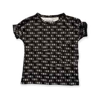 Disruptor | GOTS Certified Organic Cotton Kid's Tee | Black Yuki from Nudnik in sustainable baby & toddler clothing, Sustainable Children's Clothing