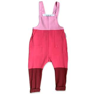 Ombré | GOTS Certified Organic Cotton Kid's Jumpsuit | Pink from Nudnik in sustainable girls dungarees, sustainable girls clothing