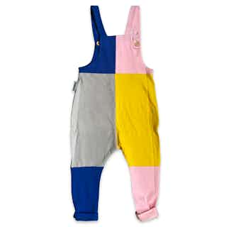 Hyper | GOTS Certified Organic Cotton Kid's Jumpsuit | Multi-Coloured from Nudnik in sustainable girls dungarees, sustainable girls clothing