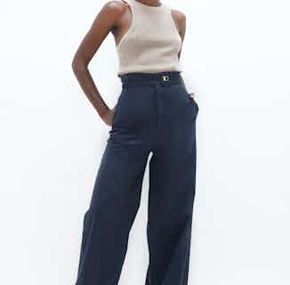Florence | Organic Cotton Twill Trousers | Summer Night from 1 People in sustainable women's trousers, sustainable bottoms for women
