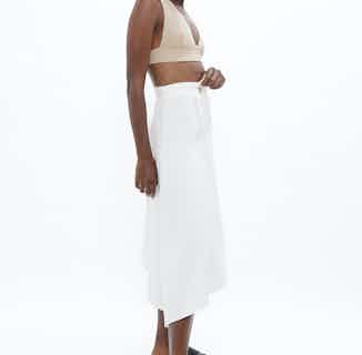 Mallorca | Organic Cotton Twill Asymmetric Skirt | White Dove from 1 People in ethical skirts & dresses, Women's Sustainable Clothing
