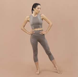 Kathmandu | Recycled  Econyl® Activewear Tank Top | Jasper Taupe from 1 People in sustainable gym tops, sustainable workout gear for women