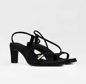 Vegas | Eco Sude Strap High Heels | Onyx Black from 1 People in ethically made heels, sustainable ethical shoes for women