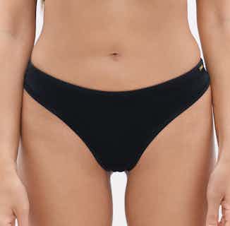 Jasper | PYRATEX® Tencel G-String Panties | Black Sand from 1 People in sustainable briefs for women, eco friendly undies for women