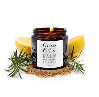 Calm | Soy Wax Aromatherapy Candle | Lemon, Rosemary & Chamomile from Grass & Co. in Sustainable Beauty & Health