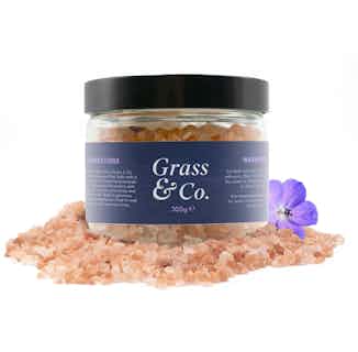 Rest | Himalayan Pink Bath Salts | Geranium, Rosemary and Frankincense | 300g from Grass & Co.