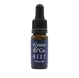 Rest | CBD Hemp Oil Drops | Hops, Lavender and Bergamot | 500mg | 10ml from Grass & Co. in consumable cbd oil, premium cbd oils
