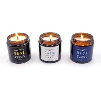 Ready, Steady, Glow Gift Set | 3x Soy Wax Aromatherapy Candles from Grass & Co.