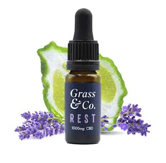 Rest | CBD Hemp Oil Drops | Hops, Lavender and Bergamot | 1000mg | 10ml from Grass & Co. in consumable cbd oil, premium cbd oils