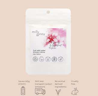 Zero Waste Natural Shower Crème Refill | Cherry Blossom | 40g/500ml from Milly & Sissy in Sustainable Beauty & Health