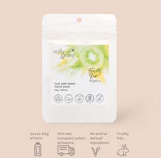 Zero Waste Natural Hand Wash Refill | Fruity Kiwi | 40g/500ml from Milly & Sissy in sustainable hygiene products, Sustainable Beauty & Health
