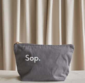 Sop Wash | Organic Cotton Wash Bag | Grey-Blue from Sop