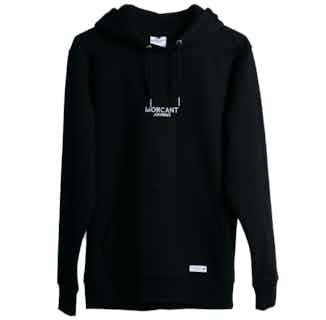 GOTS Organic Cotton Logo Unisex Hoodie | Black from Morcant in men's sustainable tops, Men's Sustainable Fashion