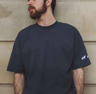 GOTS Organic Cotton Boxy Unisex T-Shirt | Navy India Ink from Morcant in men's ethical t-shirts, men's sustainable tops