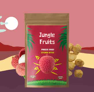 Freeze Dried Lychee Bites Dried Fruit | 6x15g Servings from Jungle Fruits in eco-friendly snacks, Sustainable Food & Drink