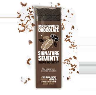 SIGNATURE SEVENTY – 70% Raw Cacao – Yacon Sweetened – 35g from Mr Popple's Chocolate