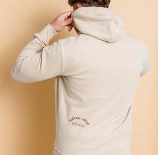 Noel | Organic Cotton Blend Drawstring Men's Hoodie | Beige from Lounge Wear in sustainable men's hoodies, men's sustainable tops