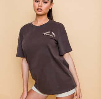 Rae | Organic Cotton Blend Heavy Weight T-Shirt | Chocolate from Lounge Wear in Women's Sustainable Clothing