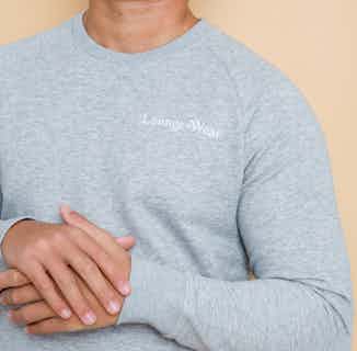 Sasha | Organic Cotton Blend Crew Neck Sweatshirt | Light Grey from Lounge Wear in Men's Sustainable Fashion