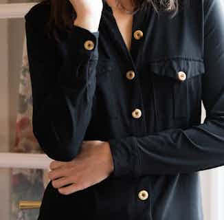 Tasmannia shirt black from Avani in Sustainable Tops For Women, Women's Sustainable Clothing