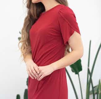 Red Sophora dress from Avani in ethical skirts & dresses, Women's Sustainable Clothing