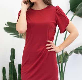 Red Sophora dress from Avani in ethical skirts & dresses, Women's Sustainable Clothing