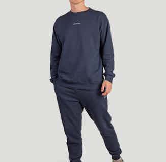 Sustainable Unisex Hemp & Organic Cotton Athleisure Sweater | Deepsea Blue from Iron Roots in eco-friendly sportswear, sustainable men's activewear