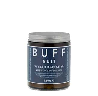 Nuit | Warm Up & Wind Down Natural Sea Salt Body Scrub | 225g from Buff Natural Body Care in sustainable bath products, Sustainable Beauty & Health