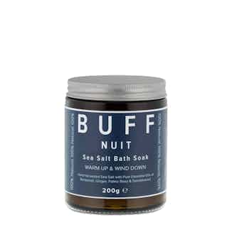 Nuit | Warm Up & Wind Down Natural Sea Salt Bath Soak | 200g from Buff Natural Body Care