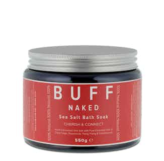 Naked | Cherish & Connect Natural Sea Salt Bath Soak | 550g from Buff Natural Body Care in sustainable bath products, Sustainable Beauty & Health