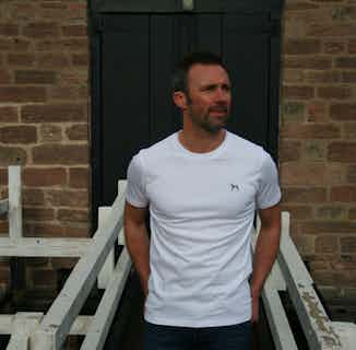 Organic Cotton Crew Neck T-Shirt | White from Masson and Green in men's ethical t-shirts, men's sustainable tops