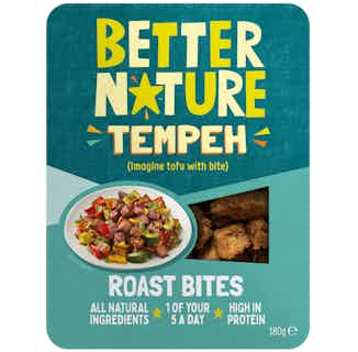 Roast Soybean Tempeh Bites | 180g from Better Nature in organic meat alternatives, Sustainable Food & Drink
