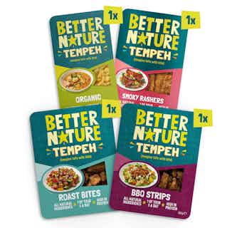 The 'Tempeh Taster' Bundle | Variety of Soybean Tempeh | 740 g from Better Nature in organic meat alternatives, Sustainable Food & Drink